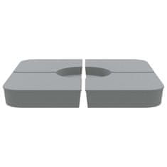 Vidaxl Komplet podstavka za senčnik za križna stojala 100 kg PP