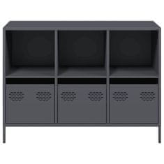 Vidaxl Komoda antracitna 101,5x39x73,5 cm hladno valjano jeklo