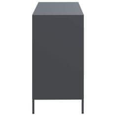 Vidaxl Komoda antracitna 101,5x39x73,5 cm hladno valjano jeklo