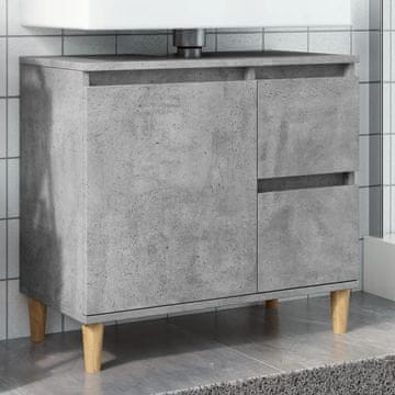 Vidaxl vidaXL Kopalniška omarica betonsko siva 65x33x60 cm