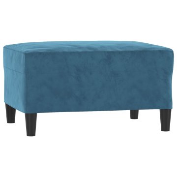 Vidaxl Stolček za noge moder 70x55x41 cm žamet