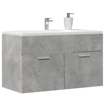 Vidaxl vidaXL Omarica za umivalnik betonsko siva 90x38,5x46 cm