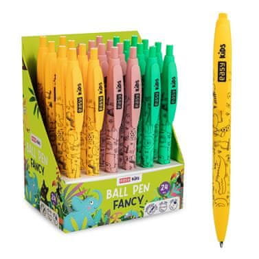 EASY Kids FANCY Pisalo, modro polželezno polnilo, 0,7 mm, 24 kosov v pakiranju, rožnato-rumeno-zeleno