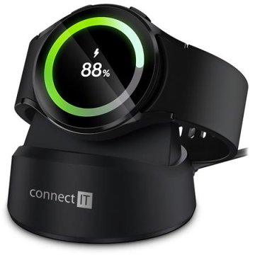 Connect IT Brezžični polnilec WatchCharger, združljiv s Samsungom, ČERNA