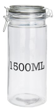 Hermetični kozarec 1500ml steklo. z zaskočnim zapiranjem, s potiskom