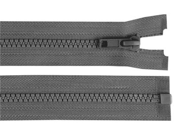 Kostna zadrga št. 5 dolžina 45 cm jakna - siva jeklena