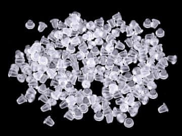 Zamašek za uhane 3x5 mm - prozoren (320 g)