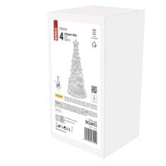 Emos Keramično drevo LED s snežaki, 33,5 cm, 2x AA, notranje, topla bela