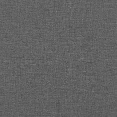 Vidaxl Otomanski posteljni okvir z vzmetnicami siv 180x200 cm blago