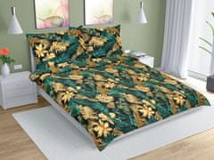 Dvoplastna posteljnina iz bombaža - 1 kos 240x200, 2 kosa 70x90 cm - Monstera