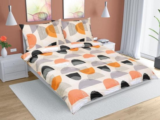 Platneni bombaž na dvojni odeji - 1 kos 220x200, 2 kosa 70x90 cm (širina 220 cm x dolžina 200 cm) - polkrožno