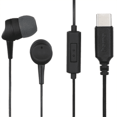 Hama slušalke USB-C z mikrofonom Sea II, ušesne čepke, črne