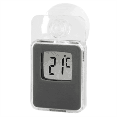 Hama notranji/notranji okenski termometer, digitalni, siv