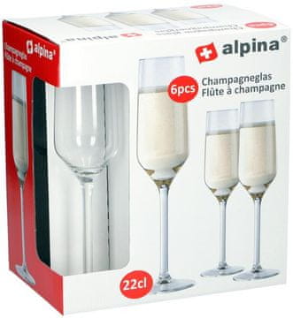 Alpina KOZARCI ZA ŠAMPANJEC 220ML 6 KOSOV