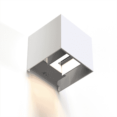 Hama Stenska luč SMART WiFi, kvadratna, 10 cm, IP44, za notranjo in zunanjo uporabo, bela