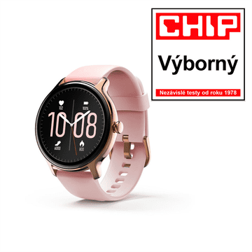 Hama Fit Watch 4910, športna ura, srčni utrip, oksimeter, kalorije, vodoodporna, roza
