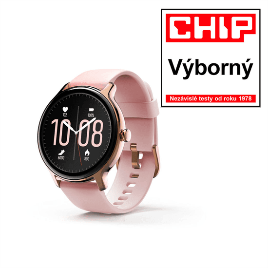 Hama Fit Watch 4910, športna ura, srčni utrip, oksimeter, kalorije, vodoodporna, roza