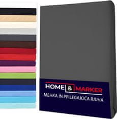 HOME & MARKER® Bombažna Jersey Posteljnina, Rjuha z elastičnim trakom | COTSHE 160x200