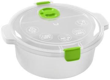 Heidrun POSODA ZA MIKROVALOVNO PEČICO S POKROVOM 1,4 L, PLASTIČNA, 19X