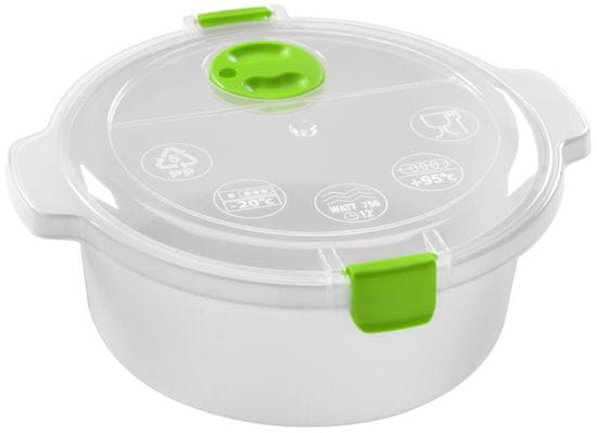 Heidrun POSODA ZA MIKROVALOVNO PEČICO S POKROVOM 1,4 L, PLASTIČNA, 19X