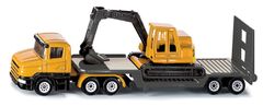 SIKU Traktor z ležiščem in bagerjem