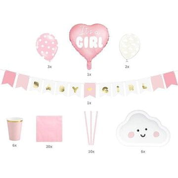 PartyDeco Dekorativni set to je deklica! -