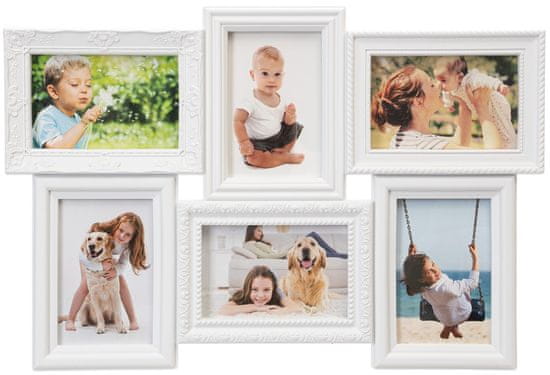 shumee BAFRA okvir za fotografije 6 fotografij bel
