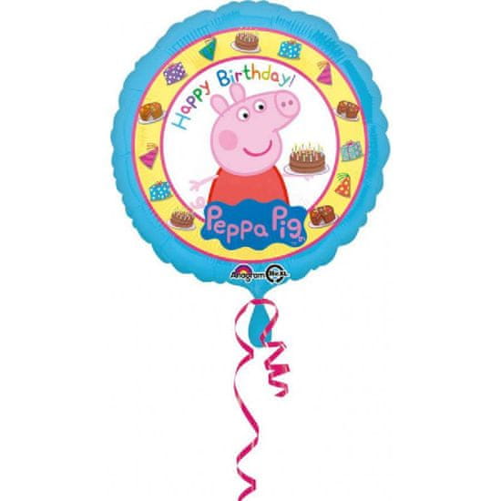 Amscan Folijski balonček prašiček Pepa -