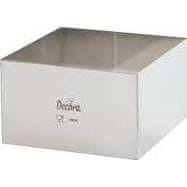 Decora Kvadratni obod za torto iz nerjavečega jekla 24x24x6cm -