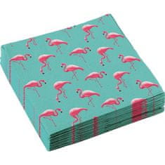 Amscan Papirnati prtički Flamingo 33 x 33 cm, 20 kosov