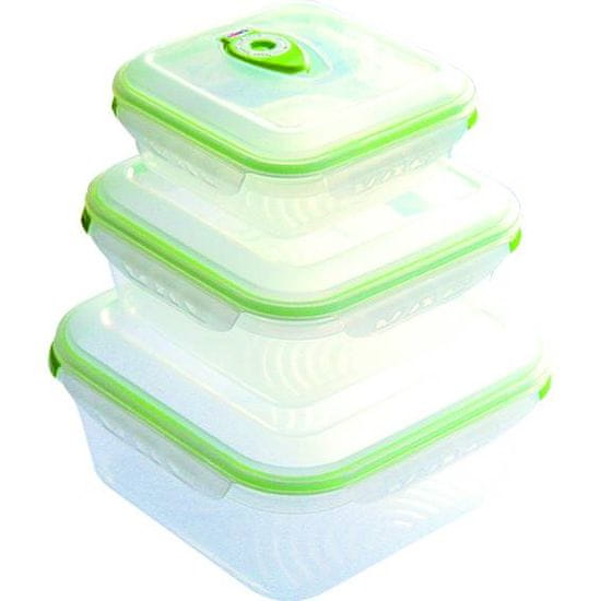 Locksy Vac Pure vakuumski kozarci kvadratni 0,7l + 1,5l + 3l -