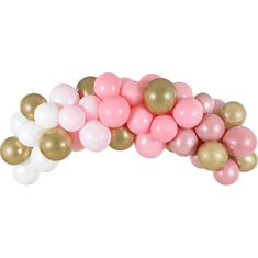 PartyDeco Balonska girlanda roza 200cm 60ks -