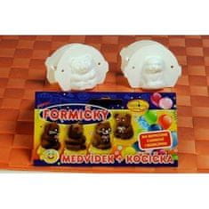 Kovovýroba Jeníkov Medvedek, mačka plastični kalup (2 kosa)