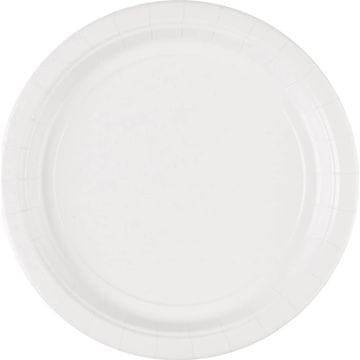 Amscan Pladenj za papir 22,8 cm 8 kosov bel -