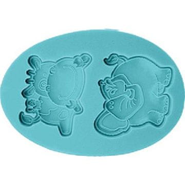 Silikonski model za slona in kravo 7,5x11 cm - Cakesicq