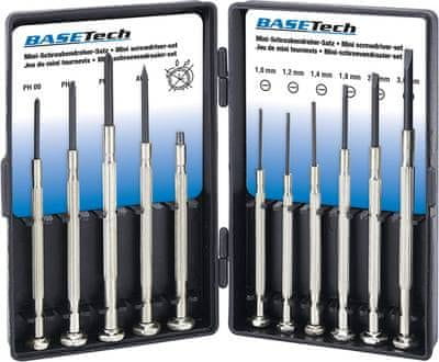 BaseTech set natančnih majhnih izvijačev za elektroniko, delavnico