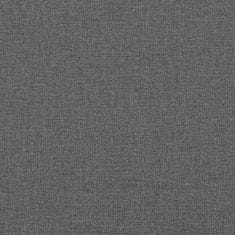 Vidaxl Otomanski posteljni okvir z vzmetnicami siv 180x200 cm blago