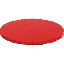 Decora Okrogla podloga za torto rdeča 25x1,2 cm -