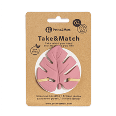 PETITE&amp;MARS TAKE&amp;MATCH Dusty Rose silikonsko grizalo 0m+