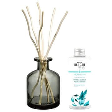 Maison Berger Paris Darilni set difuzorja Aroma Happy siv + polnilo za osvežitev zraka Aquatic Freshness 180 ml
