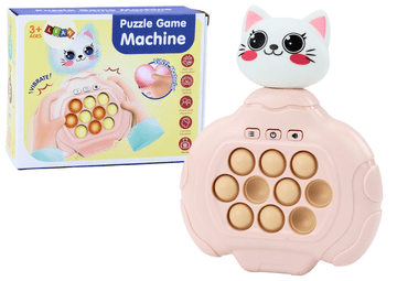slomart Sensoryčna igra Pop-It z muciko LEAN TOYS - vibracije, roza
