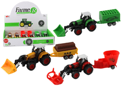 shumee Traktor s prikolico, bager, buldožer, kmetijski stroj, rumen