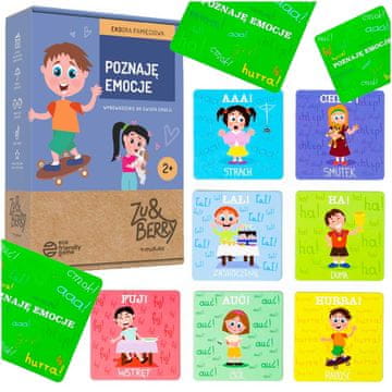 shumee MUDUKO Logična igra spomin Spoznavam čustva: eko igra spomin. Kartice s slikami za otroke 2+