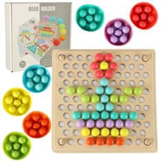 WOWO Montessori Mosaic Puzzle - Montessori Mosaic Puzzle iz koralnih kroglic, 77 kosov - izobraževalni izdelek