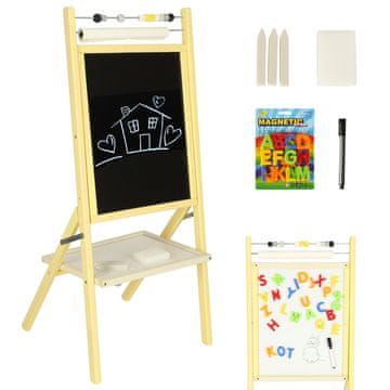 shumee Magnetna tabla s kredo, abakus, siv papir, 46 x 43 x 89 cm