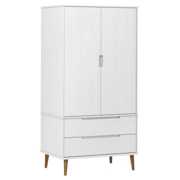 Vidaxl Garderobna omara MOLDE 90x55x175 cm trdna borovina