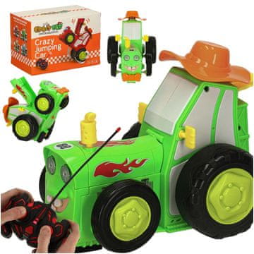 WOWO Traktor na daljinsko upravljanje RC daljinski upravljalnik skače plesni zvok zelen