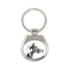 Artdog American Paint Horse - obesek za ključe s konjem, obesek za ključe s potiskom, personalizirana oznaka Art-Dog