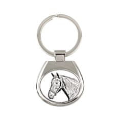 Artdog Warmblood Danish - obesek za ključe s konjem, obesek za ključe s potiskom, personalizirana oznaka Art-Dog