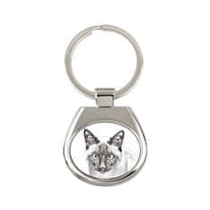 Artdog Siamese - obesek za ključe z mačko, obesek za ključe s potiskom, personalizirana etiketa Art-Dog